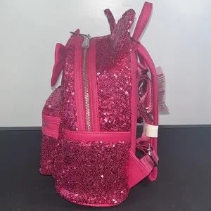 Disney Parks Limited Edition Magenta Loungefly Minnie Mouse Backpack EXCLUSIVE RE-RELEASE: Loungefly Disney Minnie Mouse Magenta  main image 2
